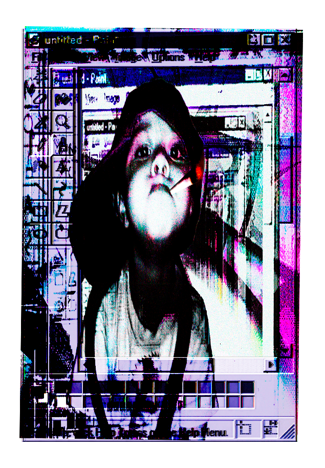 Marco de ventana digital retro